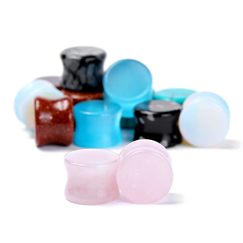 Горячая Распродажа 8 пар/16 шт. в упаковке затычки для ушей из натурального камня