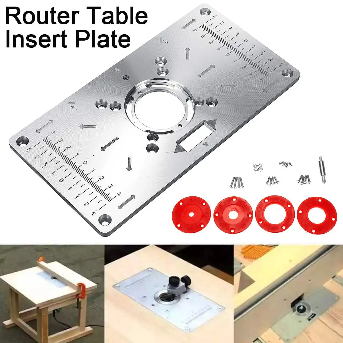 

Router Table Insert Plate Woodworking Benches Table Saw For Multifunctional Wood Plate Machine Engraving 4 Rings Tool