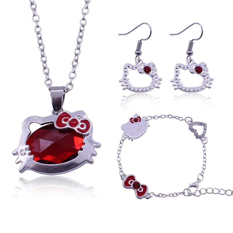 Японский Милая Пижама Hello Kitty Пижамный костюм с изображением котенка кулон