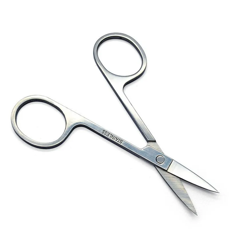 

DIY Professional Stainles Nails Eyebrow Nose Eyelash Cuticle Trimmer Epilator Scissor Manicure Tool Curved Pedicure Scissors
