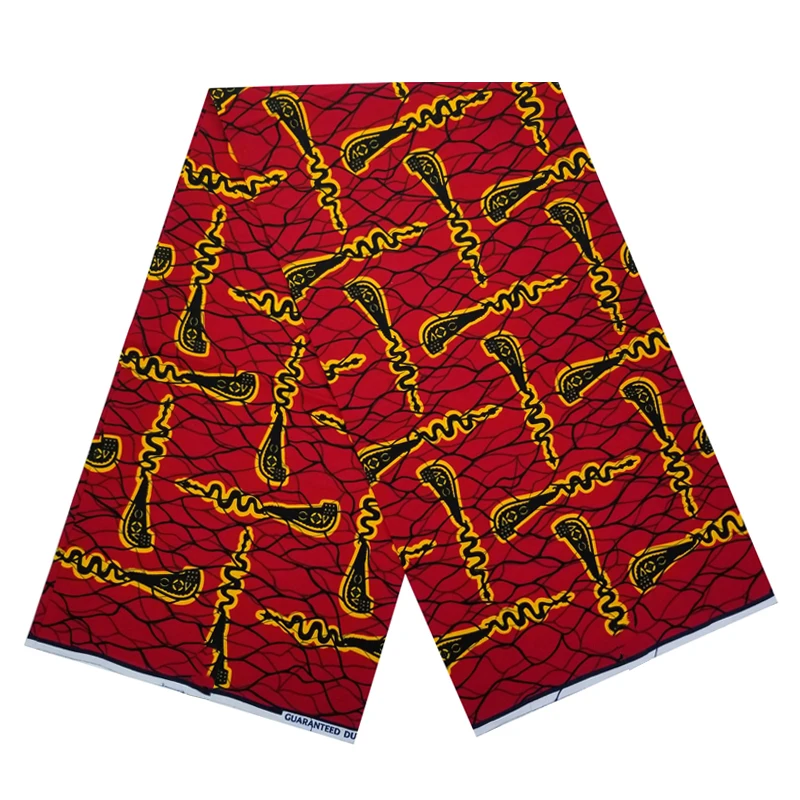 

100%Breathable Ankara Real Wax Dyed Prints Cotton Fabric Real Nigerian African Style Dress Material For Sewing 6 Yards V-L 7-98