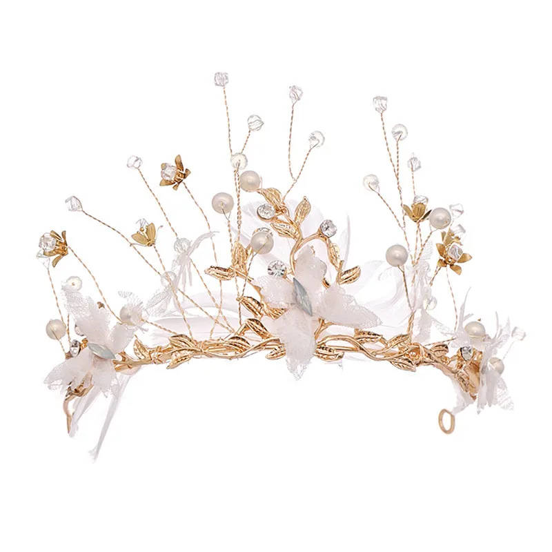 Handmade Crystal High Flower Tree Tiaras And Crowns Wedding Headband Headpiece Bridal Hair Piece Prom Pageant Accessories Gifts |
