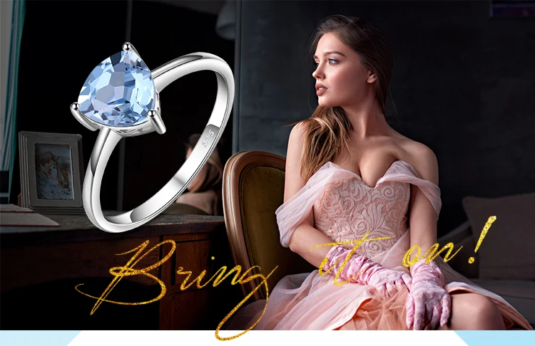 Jewelrypalace трлн 1.5ct Природный Голубой топаз камень пасьянс кольцо Pure стерлингового серебра 925 Красивые ювелирные изделия для Для женщин