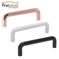 probrico round drawer pulls 86 106mm length furniture cabinet handles blackwhiterose gold kitchen cabinet hardware door pulls