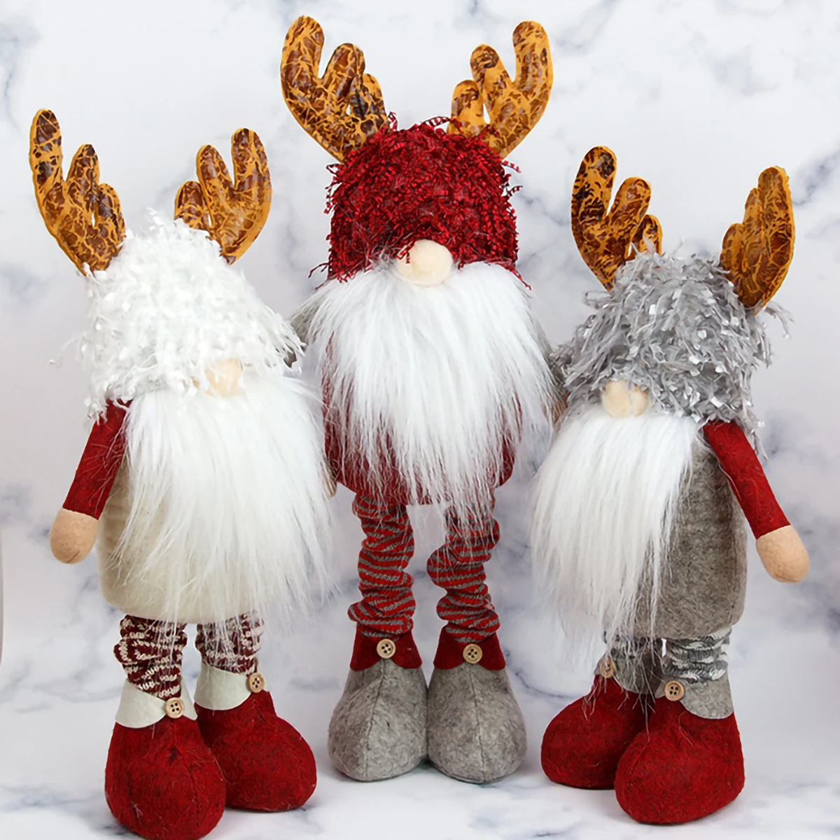 

Christmas Elk Telescopic Plush Doll Ornaments Merry Christmas Decorations For Home 2021 Xmas Navidad Noel Gifts New Year 2022