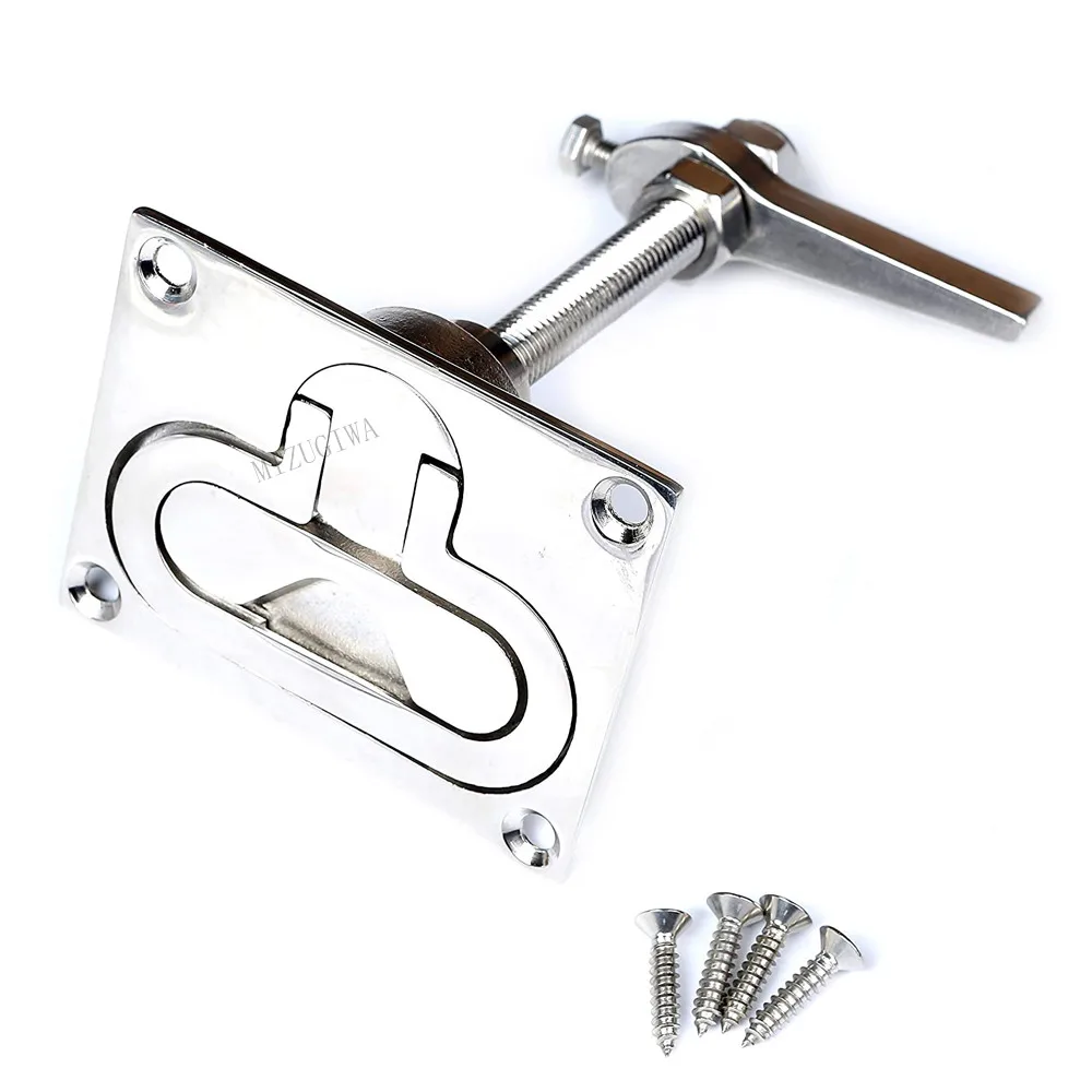 Boat Cam Latch Locking atch Handle Heavy Duty Turning Lock Lift Ring W/LCA Back Plate Screws Bolts | Спорт и развлечения