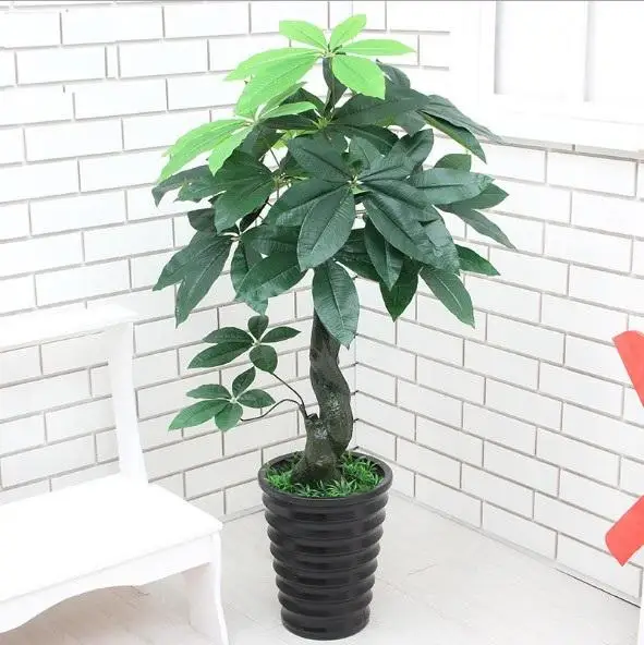 90 см реальные касания пластиковые искусственные растения деньги дерево