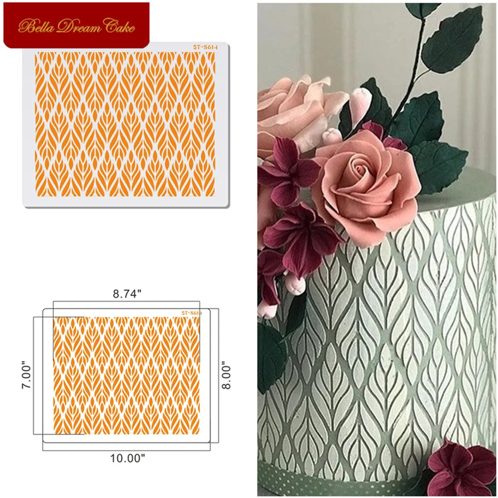 1pc Flower/Round/Waves Pattern Cookies Stencil Chocolate Drawing Template Cream Cake Mold Decorating Tool Bakeware | Дом и сад