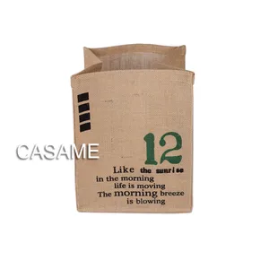 Джут Zakka Настольный органайзер из натурального джута коробка корзина из натуральных материалов ящик для хранения сумки краткое ведро для белья сумка для хранения из ткани корзина eco-friendly