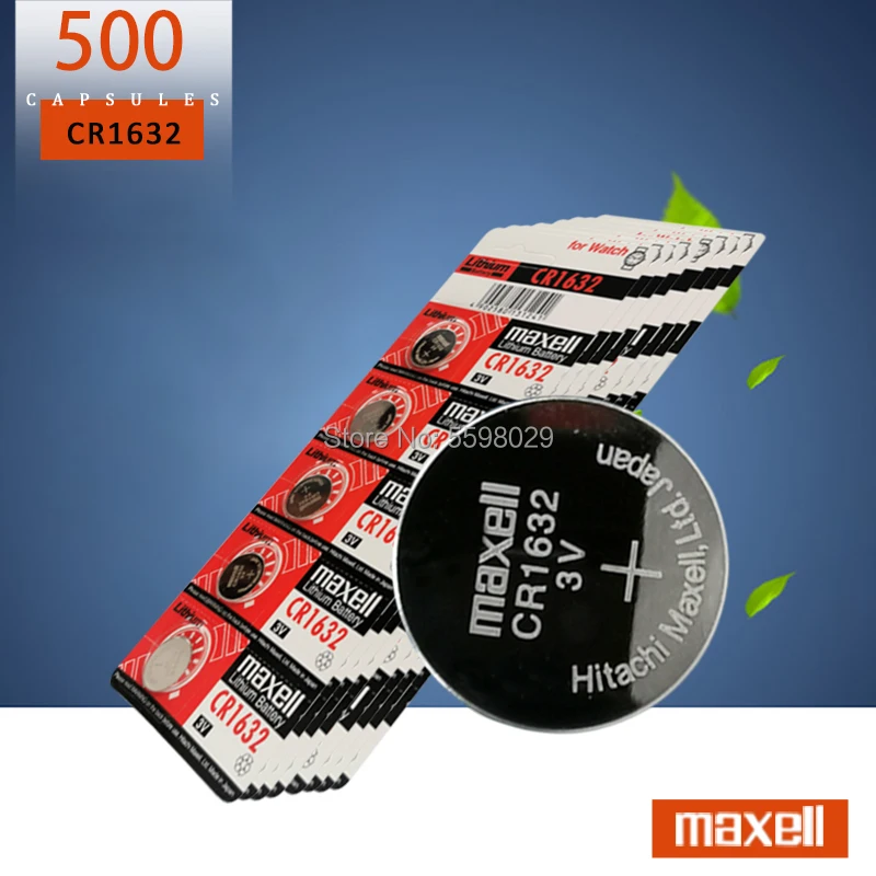 500 шт./лот для maxell CR1632 1632 DL1632 3V литиевые батареи батарейка|Часовые батарейки| |