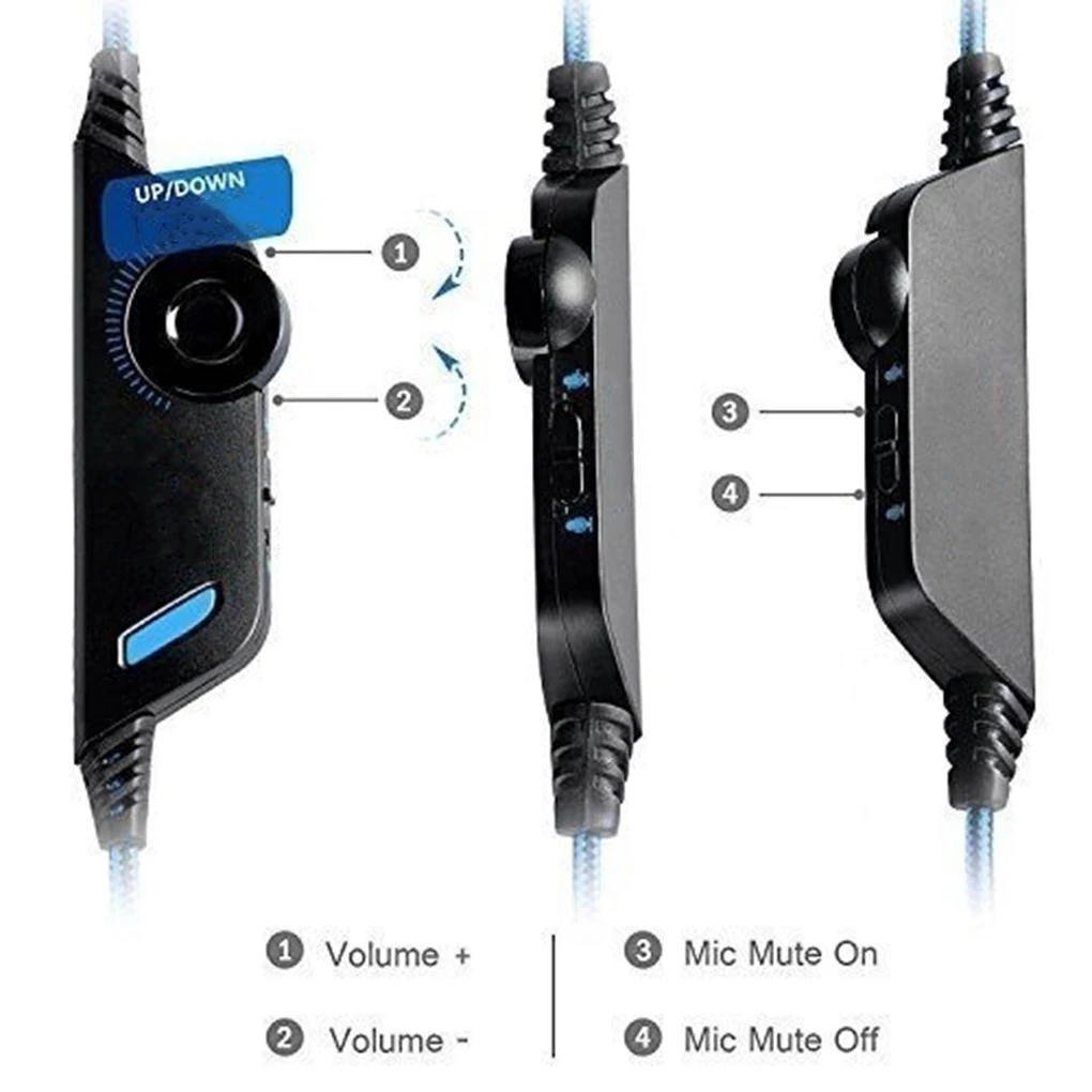 

G9000 3.5mm Gaming Headphones Stereo Headsets with LED Light Mic Earphones Deep Bass for PS4 PC Computer Gamer