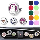 Автомобильный диффузор из нержавеющей стали, Ювелирное Украшение с изображением совы, бабочки, духов, эфирных масел