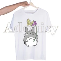 totoro kawaii anime miyazaki hayao printed t shirt men retro washed tops tees harajuku tshirt streetwear hip hop male t shirts