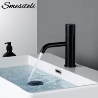 Smesiteli Unique Desgin Bathroom Sink Faucet Matte Black Wear-Resistant Swivel Bathtub Wash Basin Small Mixer Tap With Knob