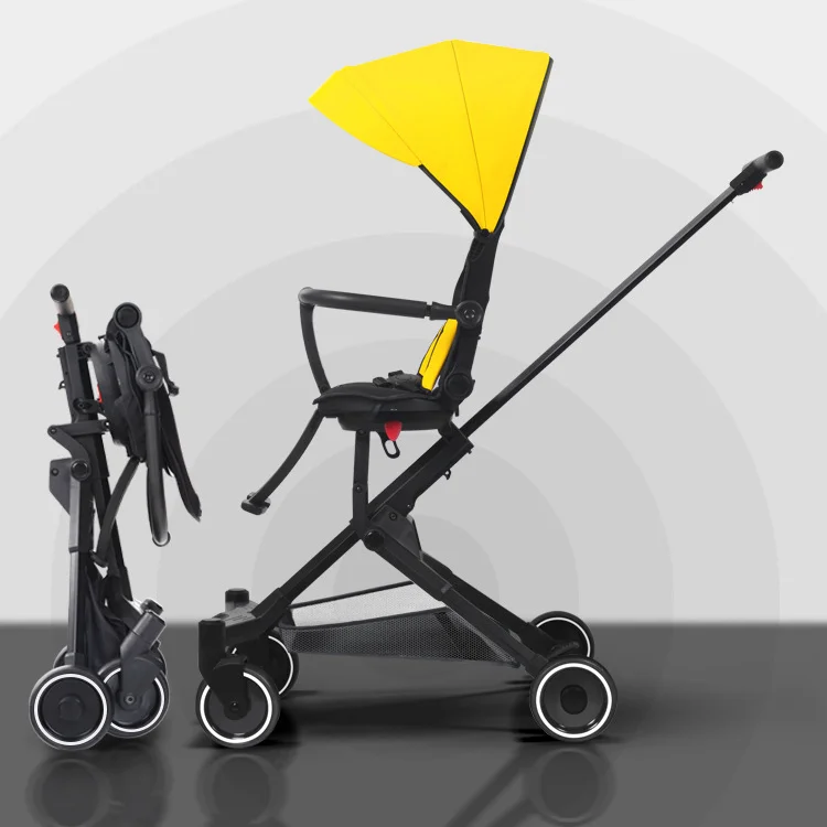 Convertible Folding Baby Four-wheeler Can Sit In A Portable Two-way High-view Stroller