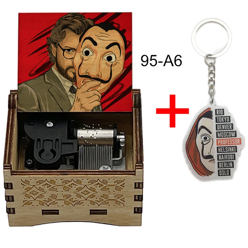 Цветной принт бумажный дом заводная механическая музыкальная шкатулка Белла Чао