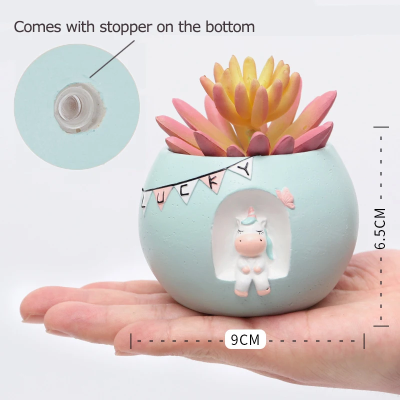 Креативные горшки для цветов с животными суккулентов настольные мини кроликов