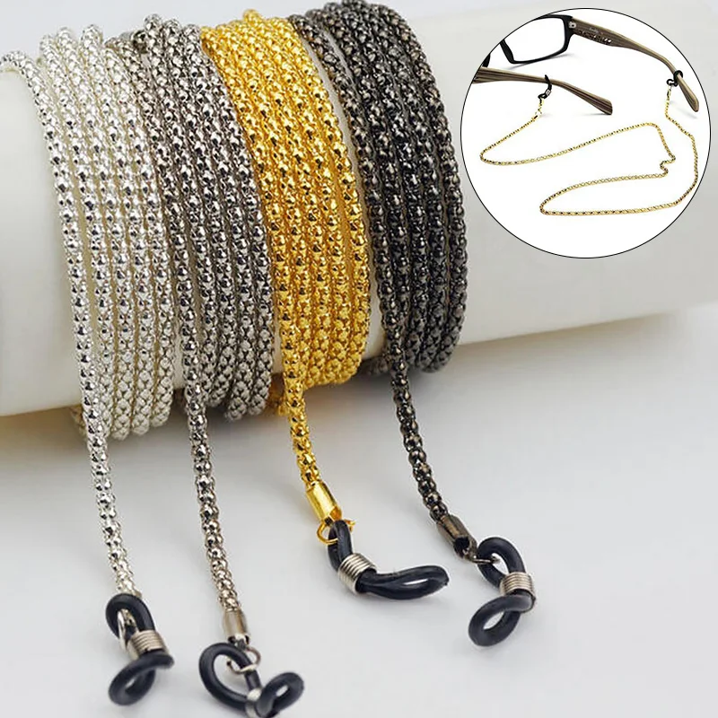 

Fashion Metal Eyeglass Chains Lanyard Non-slip Sunglasses Cord Beaded Glasses Rope Reading Lanyard Rope Neck Strap For Women Men