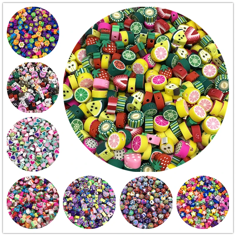 Глиняные бусины разных видов 30 шт./лот из полимерной глины для изготовления