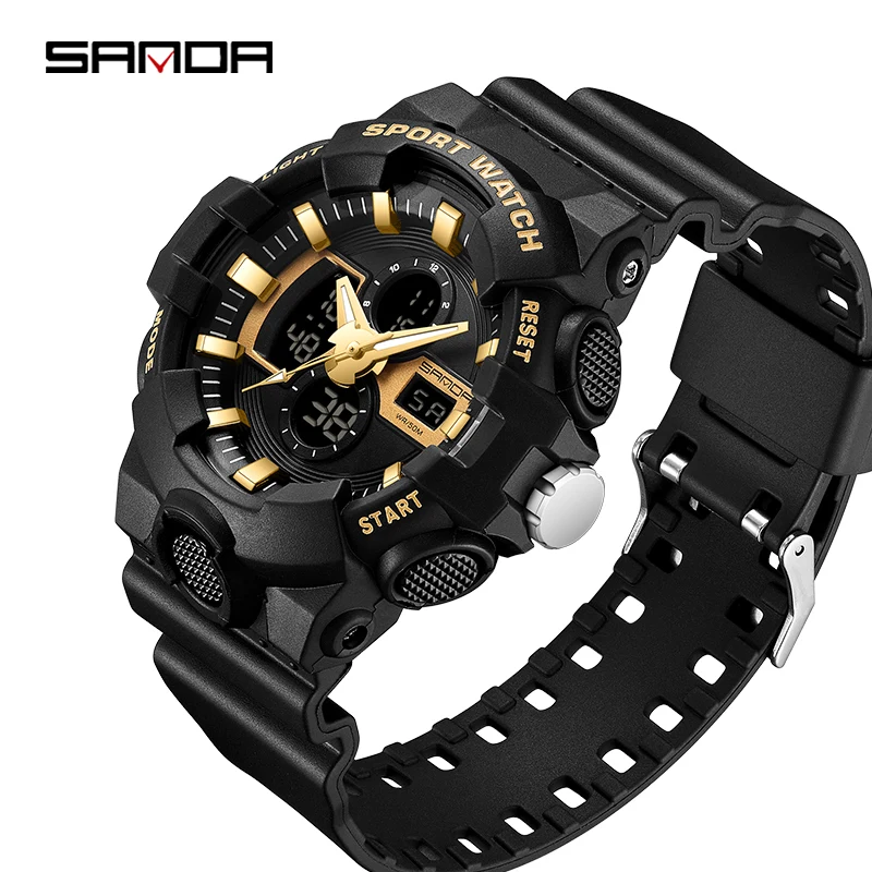 

SANDA Sport Watches Waterproof Men Watch LED Digital Watch Military Male Clock Relogio Masculino erkek kol saati Men Watch