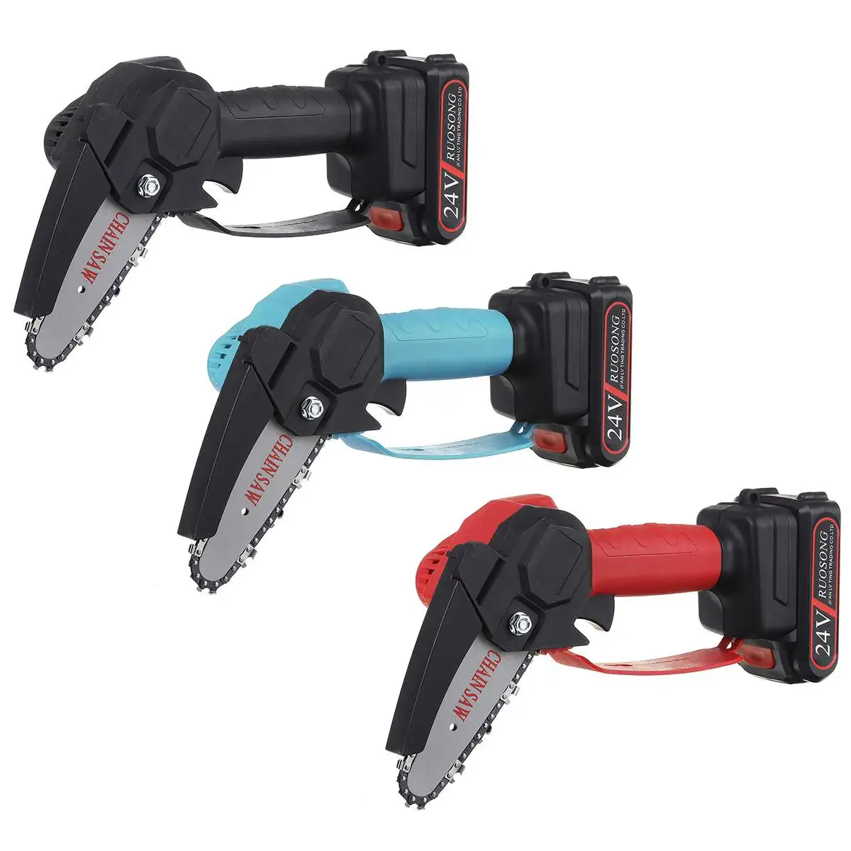 

135 1200W Electric Chain Saw Garden Logging Rechargeable Chainsaw Woodworking Power Tools Wireless Electric Chain Saw 11PCS/set