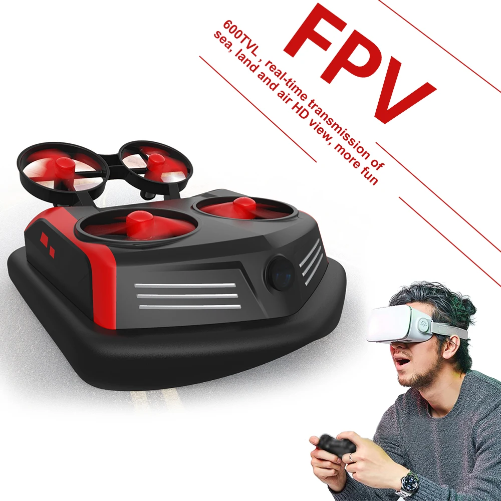 Набор Модернизированный S200 600TVL FPV Дрон лодка автомобиль 3 в 1 моря земля воздух