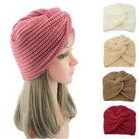 girl winter soft warmer ear plush bow woolen cross braid headband for women bandana solid color turban hairband hair accessories