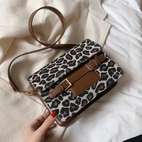 luxury leopard crossbody messenger shoulder bags 2021 small pu leather winter fashion casual travel handbags purses