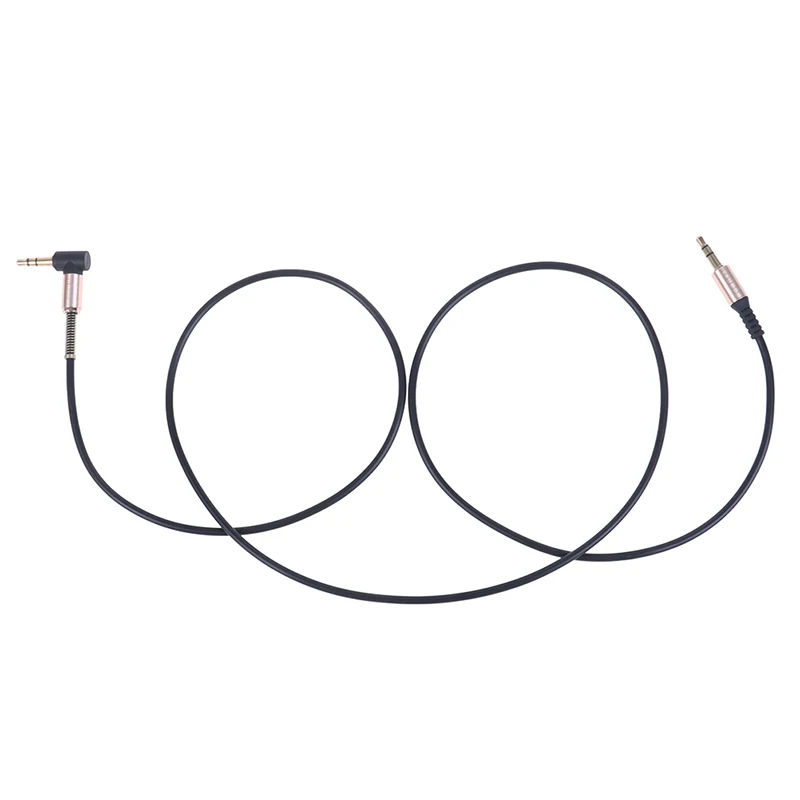 

3.5mm Male To Male Aux Cable Cord L Right Angle Car Audio Headphone Jack 1M