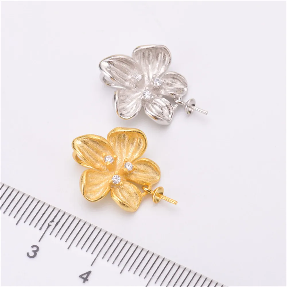 

DIY Pendant base connection Discovery of Jewelry Making Only Pendant Fitting S925 Sterling silver , No Pearl No Chain