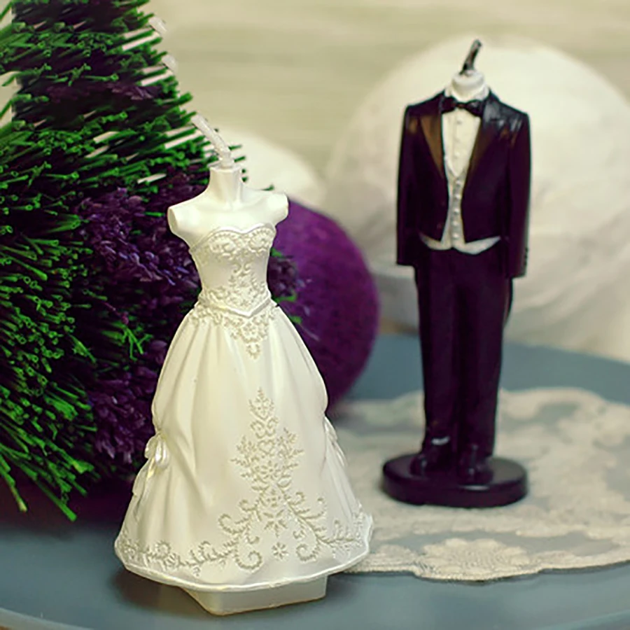 Романтический в виде жениха и невесты нарядное вечерние буж Бланш белого цвета