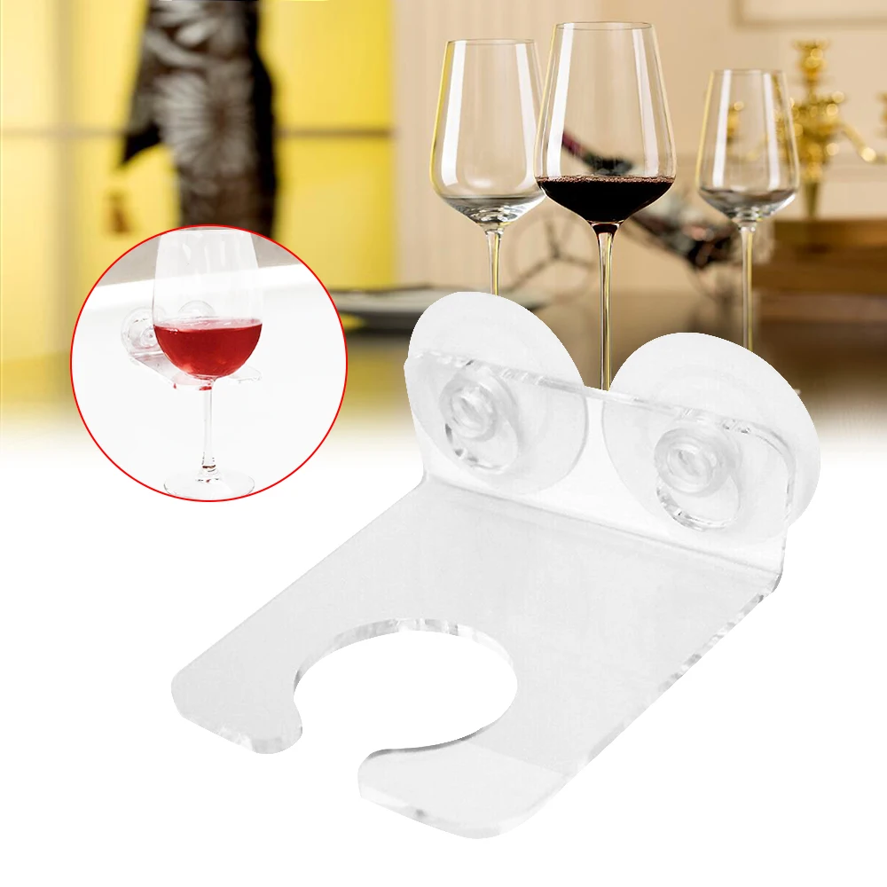 Ванная комната вина Стекло держатель из акрила в стойка для фужеров всасывания