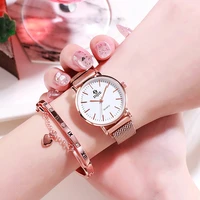 2020 simple women watch ladies quartz watch wristwatch magnet mesh stainless steel band relogio feminino bracelet