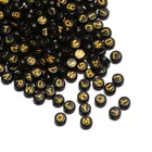 Бусины акриловые с буквами, 4 х7 мм, для изготовления ювелирных изделий