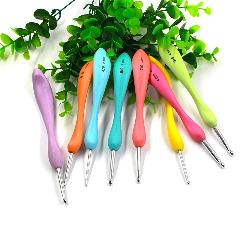 QJH 8 шт./компл. набор из смешанных металлических крючков для вязания крючком