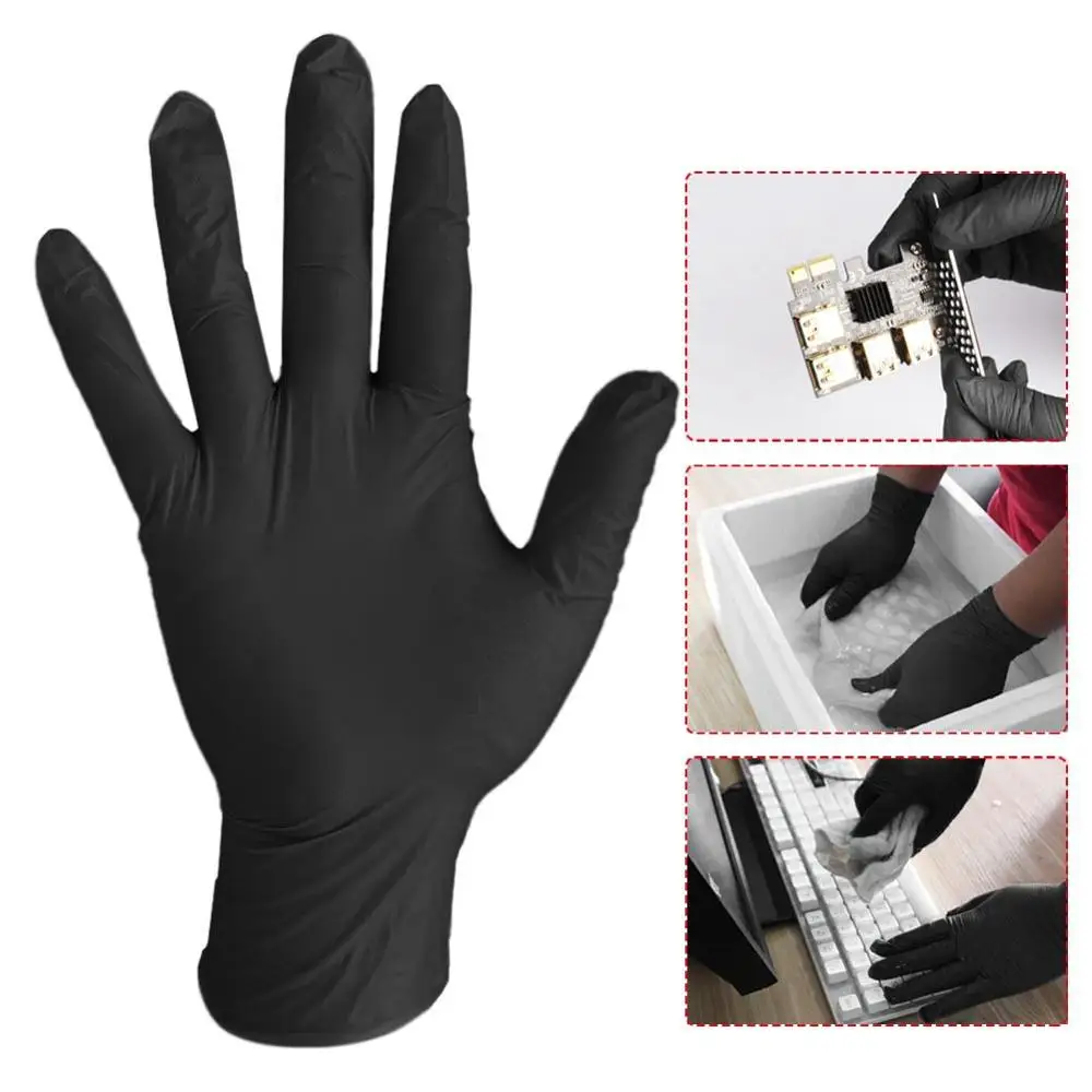 

50/100PCS Comfortable Rubber Disposable Mechanic Laboratory Safety Work Nitrile Gloves Safety Work Gloves Guantes de nitrilo