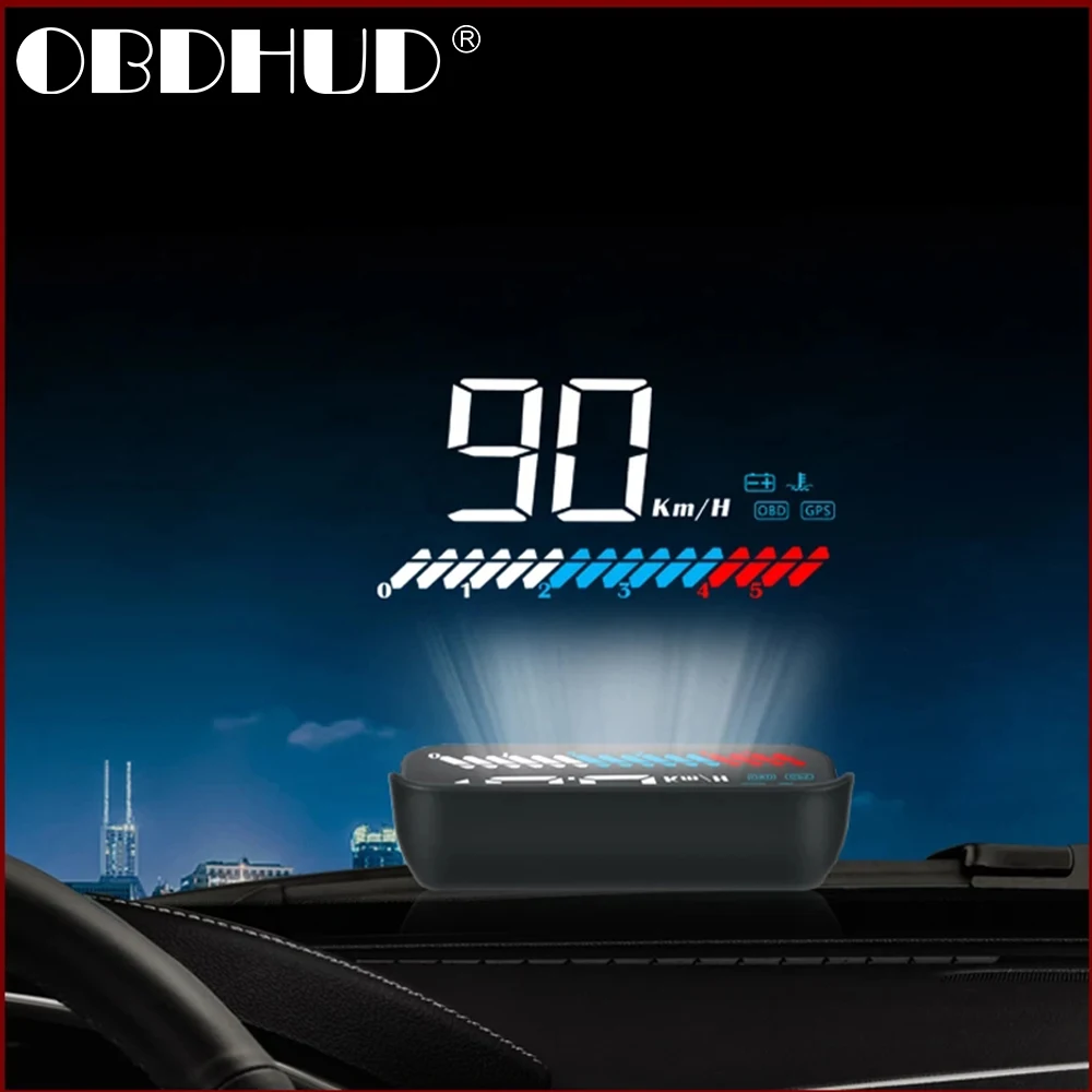

2023 2020 новый GPS M7 HUD автомобильный OBD2 дисплей GPS с крышкой объектива проектор на лобовое стекло электронная система сигнализации напряжения
