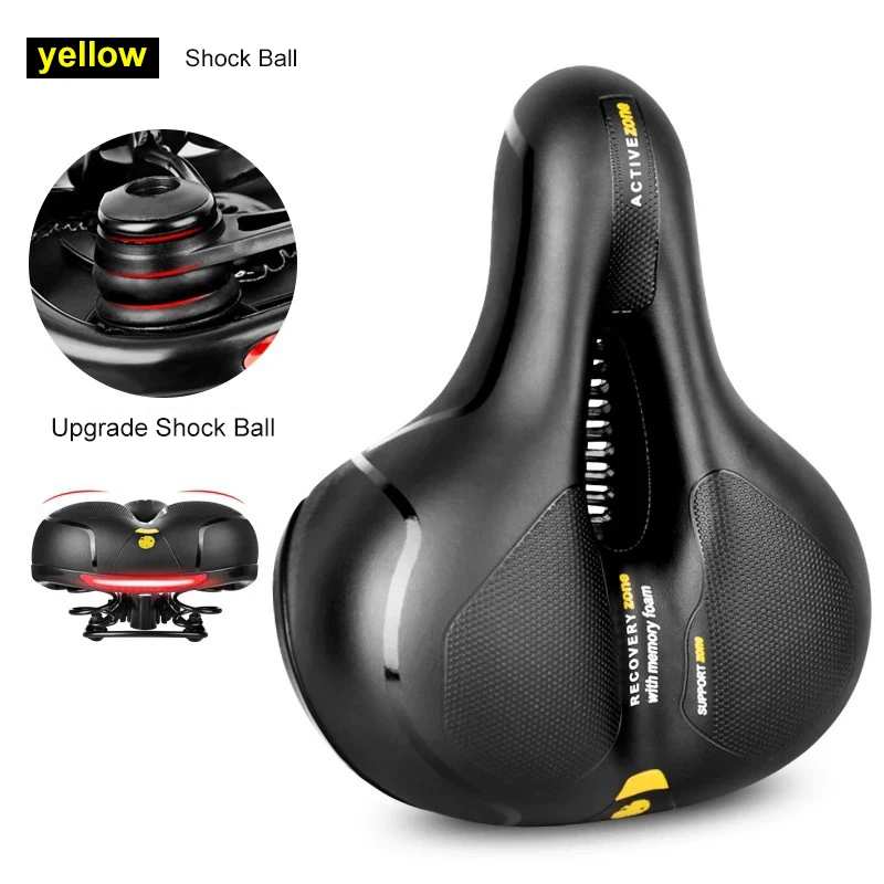 

Reflective Shock Absorbing Hollow MTB Bicycle Saddle Bike Seat Rainproof Breathable Cycling Road Mountain Cyxling Accessories