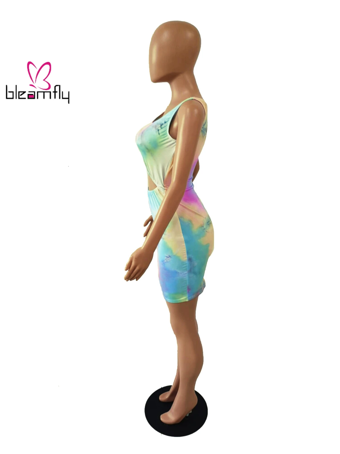 2019 женское летнее платье без рукавов с принтом Галактики мини миди вырезами