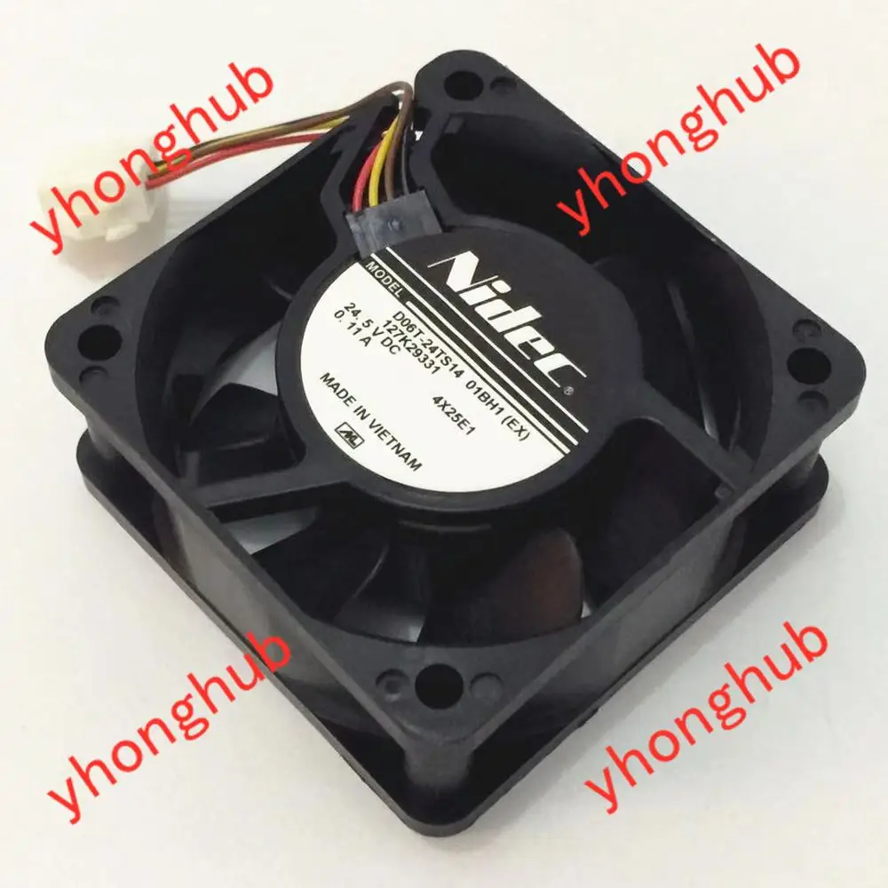 Nidec D06T-24TS14 01BH1 DC 24,5 V 0.11A 60X60X25mm вентилятор охлаждения сервера