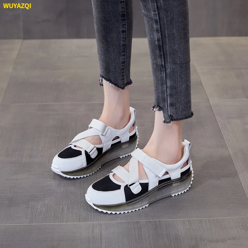 

WUYAZQI женская спортивная обувь летние новые стильные модные сандалии на толстой подошве повседневная женская обувь уличные женские кроссов...