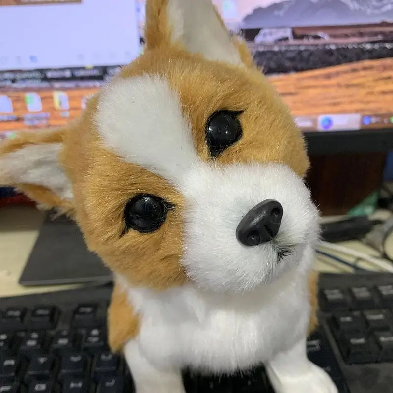 

Realistic Dog Simulation Toy Dog Puppies Lifelike Stuffed Handmade Pet Transport Companion Dog Drip Toy W6C9