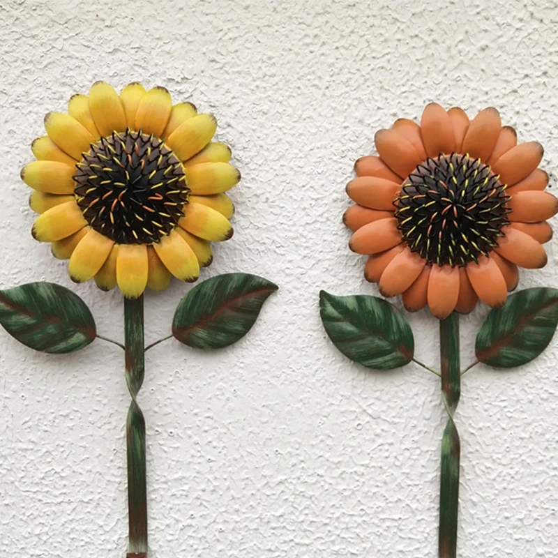 Металлический Подсолнух держатель для ключей креативный винтажный настенный