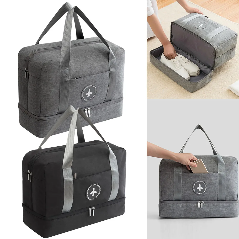 

Multifunctional Water-Resistant Duffel Bag With Wet Storage Compartment Wet and Dry Separation Portable Front Zip Pockets