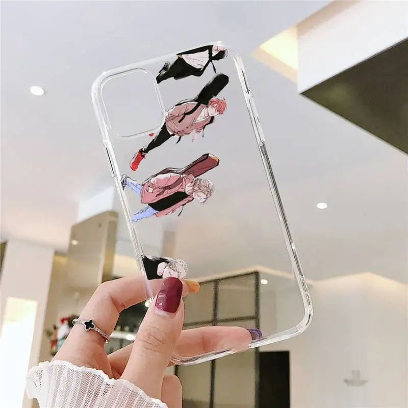 

Japan Anime Given love Phone Case Transparent for iPhone 6 7 8 11 12 s mini pro X XS XR MAX Plus SE cover funda