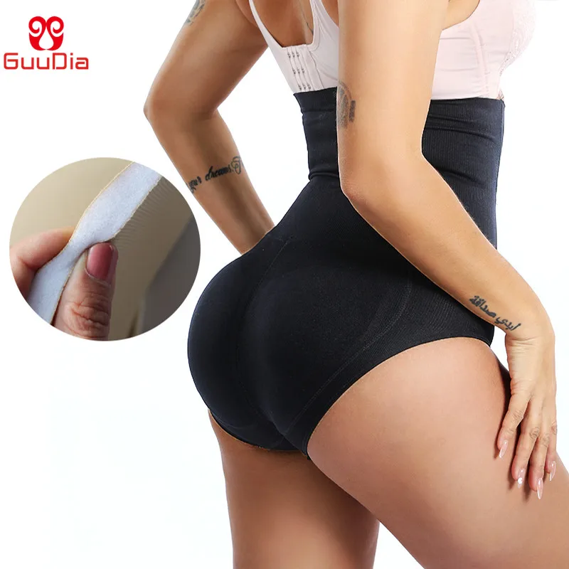 GUUDIA High Waist Trainer Padded Hip Enhancer Tummy Control Panties Butt Lifter Women Body Shapers Shapewear Seamless Shapers