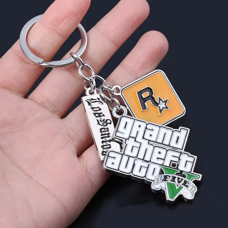 Брелок с подвеской в виде 5 надписей из игры GTA PS4 брелок форме Grand Theft Car V