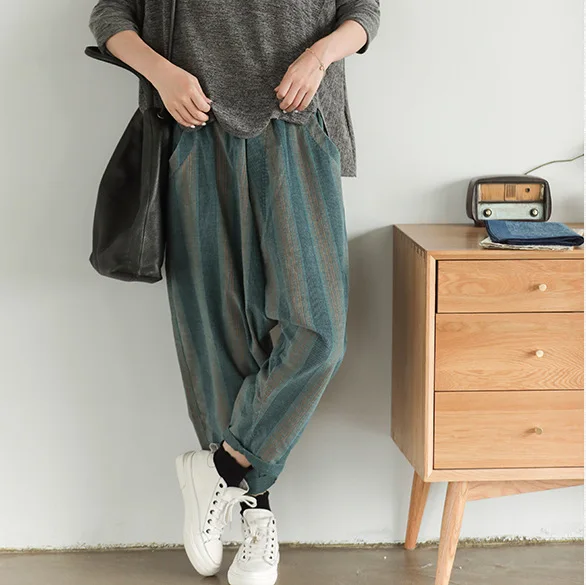 Осенние брюки женские Модные свободные вельветовые 2019 новые эластичные талии