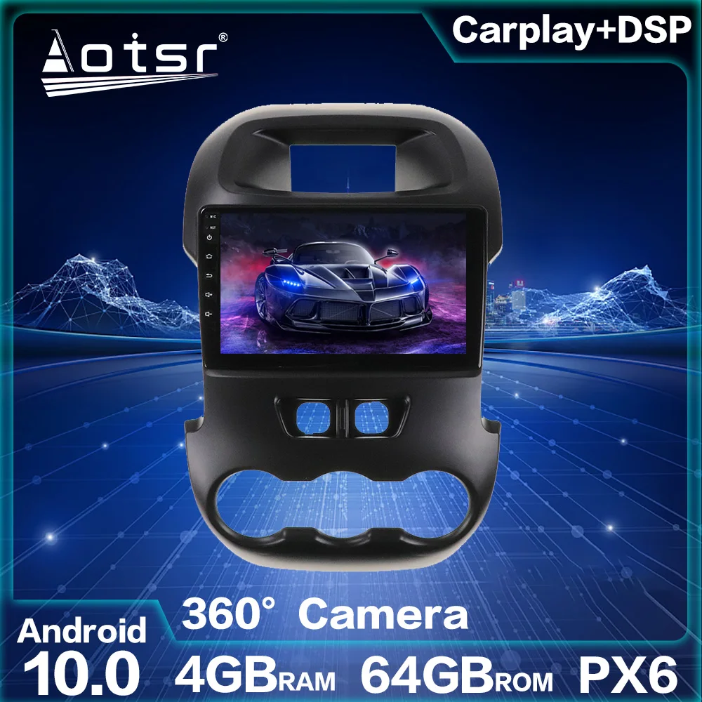 Автомагнитола для Ford Ranger F250 2011 14 Android GPS навигация 10 0 4 ГБ 64 стерео головное