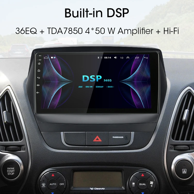 Vtopek 4G wifi 2 Din 9 &quotАвтомагнитола Android DSP RDS 2G + 32G Сенсорное зеркало Ссылка для hyundai Tucson